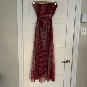 Strapless maxi dress